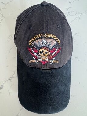 Disney Pirates of the Caribbean Embroidered Cap | Faded Black | Vintage